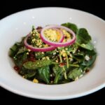 Spinach & Warm Bacon Vinaigrette Salad